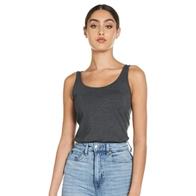 Image de Vero Moda Vmmaxi My Soft Long Tank Top Noos Débardeur Femme, Gris (Dark Grey Melange), S