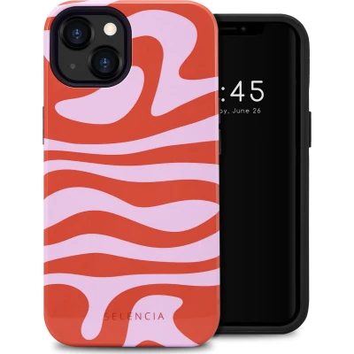 Afbeelding van Selencia Hoesje Geschikt voor iPhone 13 Vivid Backcover Dream Swirl Pink
