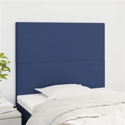 Afbeelding van Hoofdborden 2 st 80x5x78/88 cm stof blauw