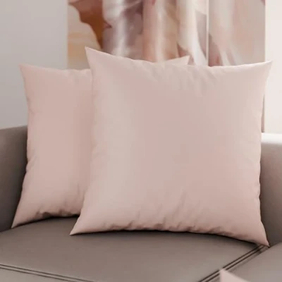 Afbeelding van PETTI Artigiani Italiani 1 paar kussenslopen 45 x cm, microvezel, bekleding, bank, 2 kussenslopen, effen roze, 100% Made in Italy