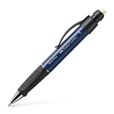 Image de FABER CASTELL 130732 Grip Plus Porte mines, épaisseur de la mine : 0,7 mm, couleur du corps bleu métallisé, 1 pièce