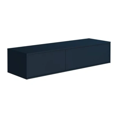 Afbeelding van Hangend badkamermeubel onder wastafel Nachtblauw L150 cm ISAURE II L 150 x H 32 D 47