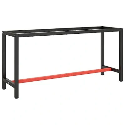 Afbeelding van Werkbankframe 170x50x79 cm metaal matzwart en matrood