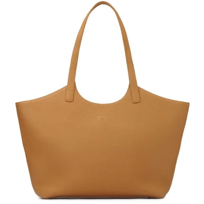 Afbeelding van Light brown tote bag with shoulder handles