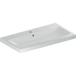 Afbeelding van Geberit iCon Light wastafel wit (90 x 48 cm) 1 kraangat, met