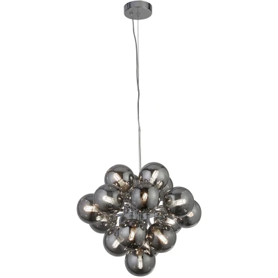 Afbeelding van Searchlight BERRY Hanglamp 17 Lichts Chroom Smoke