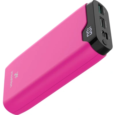 Afbeelding van imoshion Powerbank 20000 mAh Snellader 22.5W LED indicator USB A &amp; C Geschikt voor o.a. iPhone en Samsung Universeel Roze
