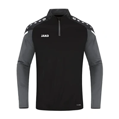 Afbeelding van JAKO ZIP Performance Longsleeve, Heren, Maat: 56, Schwarzgrau