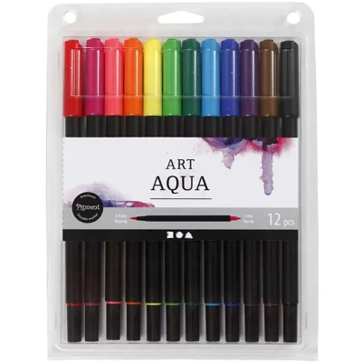 Afbeelding van Aquarel Marker Standaard Kleuren, 12st.