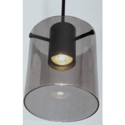 Afbeelding van Interno Hanglamp 3 lichts downlight zwart/smoke glas Modern Freelight 2 jaar garantie