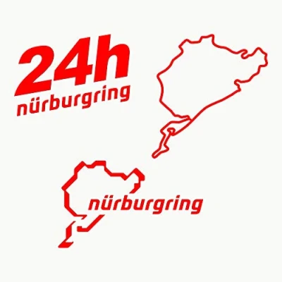 Afbeelding van Autodomy Nurburgring Stickers 3 stuks voor auto of motorfiets (rood)