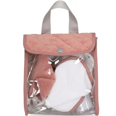 Afbeelding van Mama memo poppenvoedingsset corduroy roze