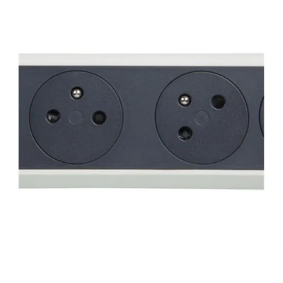 Image de Legrand Coupe circuit avec bloc rotatif, interrupteur CA 230 V 3680 Watt entrée : CEE 7/5 connecteurs de sortie 3 (CEE 7/5) m cordon Belgique, France blanc mat (RAL 9003), gris foncé