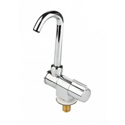 Afbeelding van Waterkraan verchroomd met klapbare &amp; draaibare 14mm uitloop