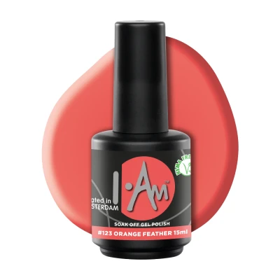 Afbeelding van Soak Off Gel Polish #123 Orange Feather (15ml) Oranje