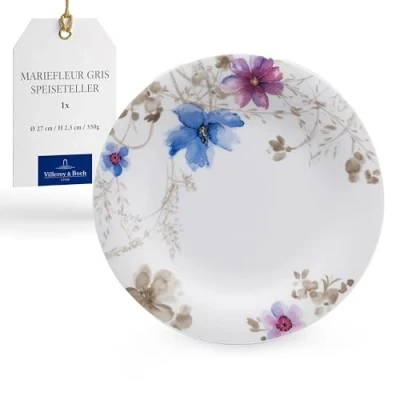 Afbeelding van Villeroy &amp; Boch Mariefleur Gris Dinerbord 27 Cm Lichtgrijs