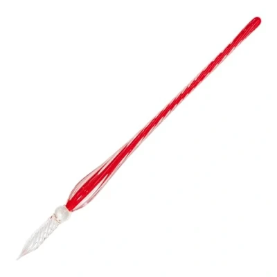 Afbeelding van Jacques Herbin Twisted glas pen rood