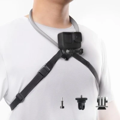 Afbeelding van PGYTECH CapLock Supporto per il Collo pour DJI OSMO Action 5 Pro/4/3/Pocket Compatible avec GoPro Hero 13/12/11, Insta360 Mano Libera Video Vlog Collana Laccio Corpo Petto Attacco iPhone Android