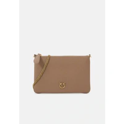 Afbeelding van PINKO Schoudertas Flat Classic Ginger Biscuit Antique Gold Taupe
