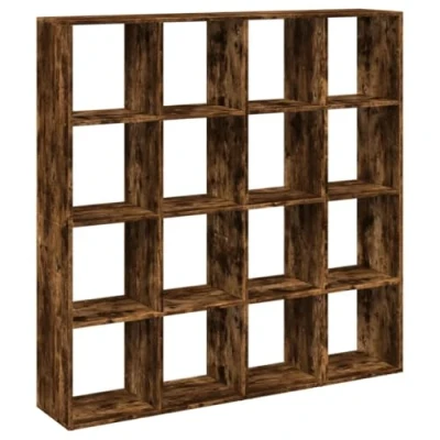 Afbeelding van vidaXL Boekenkast 137,5x29x137,5 cm bewerkt hout gerookt eikenkleurig