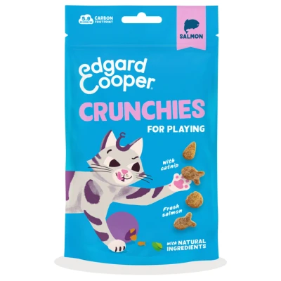 Afbeelding van 8x Edgard &amp; Cooper Adult Crunchies Kattensnack Zalm 50 gr