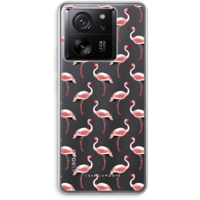 Afbeelding van Case Company® hoesje geschikt voor Xiaomi 13T Pro Flamingo Soft Cover Telefoonhoesje Bescherming aan alle Kanten en Schermrand