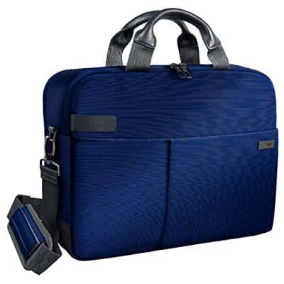 Afbeelding van Leitz Laptoptas 15,6 inch, 18 vakken, blauw, polyester, waterafstotend en echt leer, Smart Traveller, 60160069