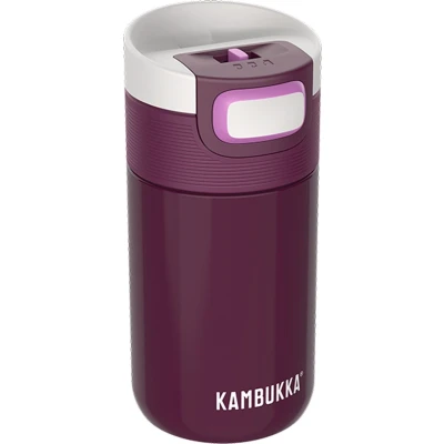 Afbeelding van Kambukka Etna Thermosbeker 300 ml Koffiebeker To Go makkelijk reinigen lekvrije Theebeker Travel Mug Cherry Lacquer Paars