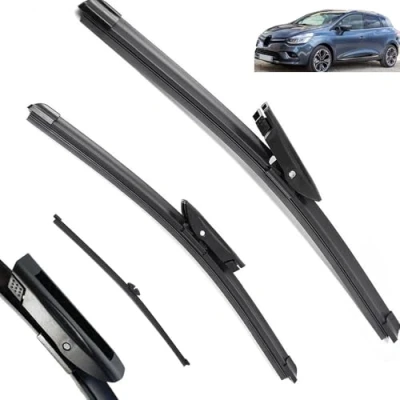 Afbeelding van Balais d&#039;essuie glace avant et arrière compatible avec Renault Clio 4 2012 2019 pare brise fenêtre 26&quot;+14&quot;+10&quot; 2015 2016 2017 2018
