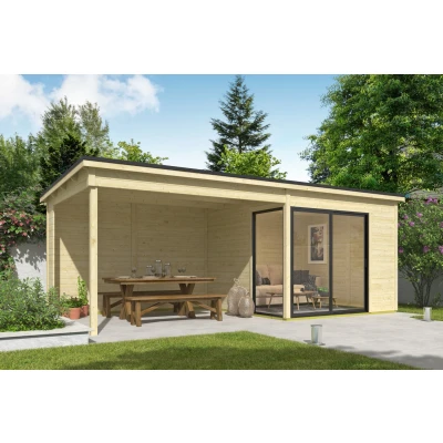 Afbeelding van Tuinhuis Julia 295x295 cm + 350 Aanbouw
