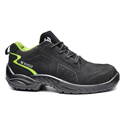 Afbeelding van Base Protection, Chester veiligheidsschoenen voor dames en heren, zwart groen, maat 45