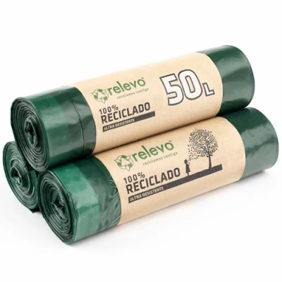 Afbeelding van Relevo Celeste Y Blanco vuilniszakken, 50 l, 30