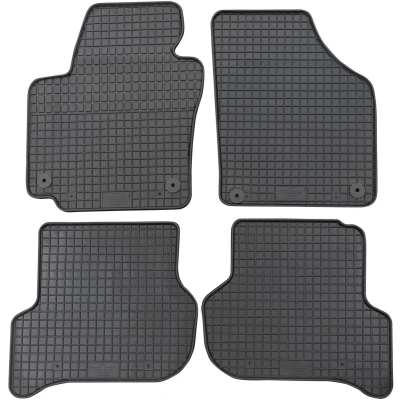 Afbeelding van Petex 20010 Vloermatset Rubber voor en achter 4 zwart