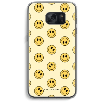 Afbeelding van Case Company® hoesje geschikt voor Samsung Galaxy S7 Smiley N2 Soft Cover Telefoonhoesje Bescherming aan alle Kanten en Schermrand