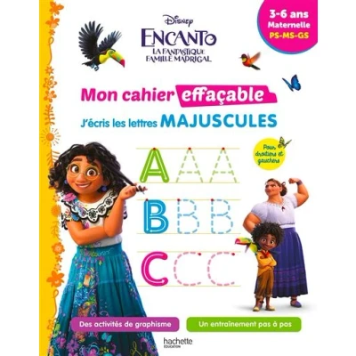 Image de Disney Encanto Mon cahier effaçable J&#039;écris les lettres majuscules (3 6 ans)