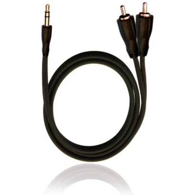 Afbeelding van RCA D1C84012 Jackplug / Cinch Audio Aansluitkabel [2x stekker 1x male 3,5 mm] 0.50 m Zwart