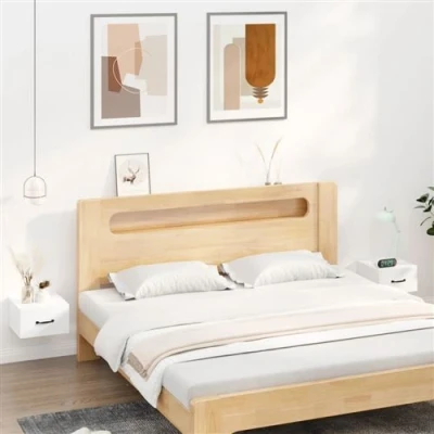 Afbeelding van Nachtkastjes 2 st wandgemonteerd 35x35x20 cm wit