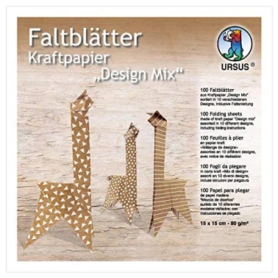 Afbeelding van URSUS 38055599F kraftpapier Mix 100 vellen bruin wit ca. 15 x cm 80 g/m²
