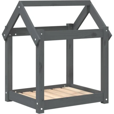 Afbeelding van Hondenmand 61X50X70 Cm Massief Grenenhout Grijs