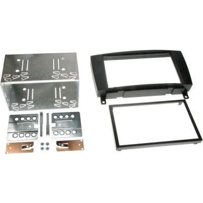 Afbeelding van 2 DIN Paneel geschikt voor Mercedes Benz CLK W209 facelift 2004 2010 Kleur: Zwart