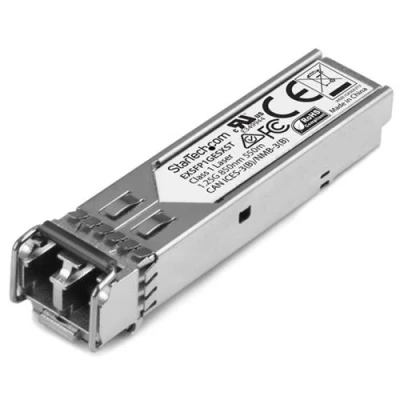 Image de StarTech.com SFP fibre 1000Base SX Module optique Gigabit Compatible Juniper EX 1GE Multimode LC 550 m transmetteur (mini GBIC) (équivalent à : SX) GigE multi mode jusqu