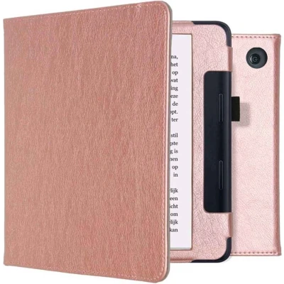 Afbeelding van iMoshion Ereader Cover / Hoesje Geschikt voor Kobo Sage Tolino Epos 3 Vegan Leather Bookcase Rosé goud