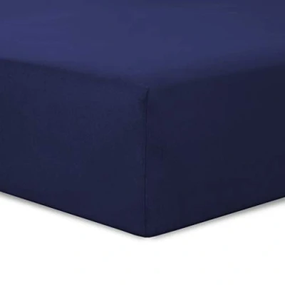 Afbeelding van VISION Hoeslaken 160x200cm Marine Blauw 100% Katoen