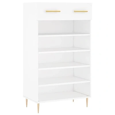 Afbeelding van Schoenenkast 60X35X105 Cm Bewerkt Hout Sonoma Eikenkleurig Wit