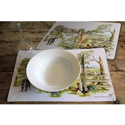 Afbeelding van Hofman Boerenwinkel Placemat One Size Kleurloos