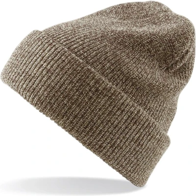 Afbeelding van Beechfield Heritage Beanie B425 Heather Oatmeal