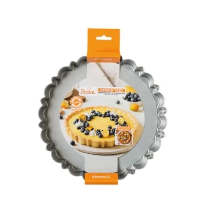 Afbeelding van Decora 0075052 taartvorm met beweegbare bodem Ø 25 x 3 H cm, van anti aanbaklaag, rond, voor het eenvoudig vervormen snoep, professioneel geregistreerd design, gepatenteerd