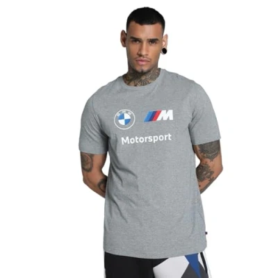 Afbeelding van Puma BMW MMS ESS LOGO Tshirt print, Heren, Maat: XL, Medium gray heather