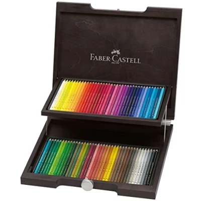 Afbeelding van Faber Castell kleurpotloden Polychromos houten koffer 72 delig FC 110072