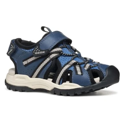 Afbeelding van Geox Borealis Outdoorsandalen voor kinderen, Maat: 36, Denim/grey Leer en textiel